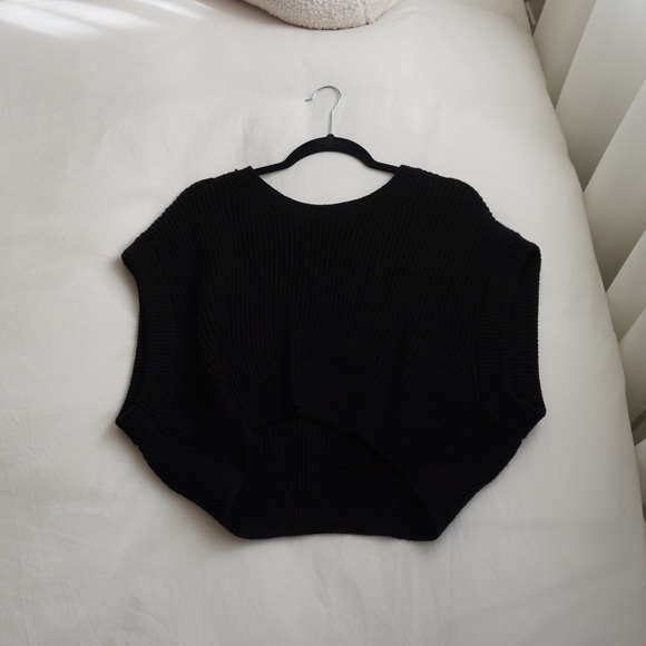 ZARA Black Knit Sweater Vest | Size Small - Picture 3 of 3